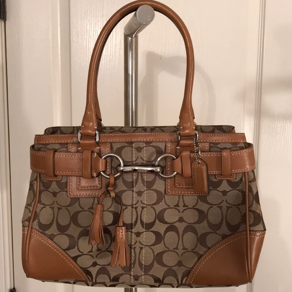 Vintage Coach signature handbag